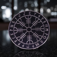 Vegvisir Runen Anstecker – Nordisches Kompass-Symbol – Wikinger Design