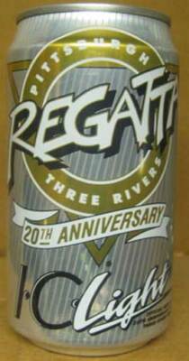 I.C. LIGHT PITTSBURGH REGATTA 20TH ANNIVERSARY 12oz Beer CAN, PENNSYLVANIA, 1/1+