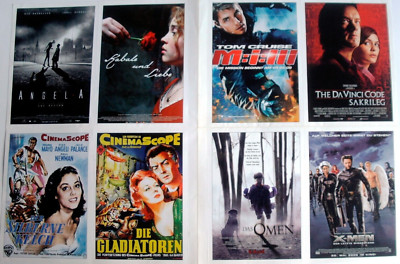 E72-1  8x Cinema Filmkarten  DIE GLADIATOREN / DER SILBERNE KELCH / ANGELA etc.