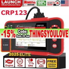 2025 LAUNCH CRP123 Elite Car OBD2 Diagnostic Scanner ABS SRS Engine Code Reader