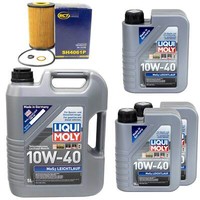 MotoröL Set Leichtlauf 10W-40 Liqui Moly 8 Liter + ÖLfilter FüR Nissan Qashqai