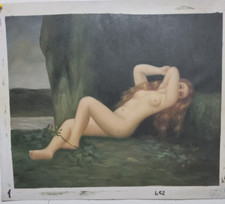 Quadro dama Scena Nudo Dipinto A Mano Olio Su Tela classico 40x50 CM Con telaio