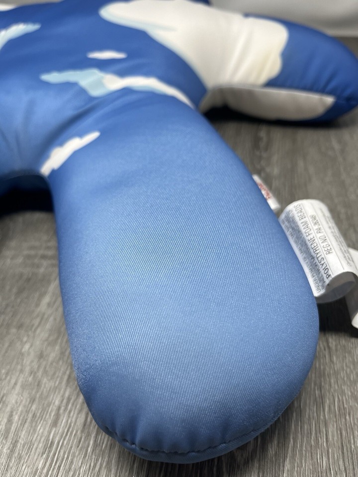 MOGU People Dream Blue White Clouds Micro Bead Stuffed Pillow 23" Plush