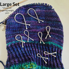 Silver Stitch Markers for Knitting Crochet - Set of 8, 4 sizes, handmade