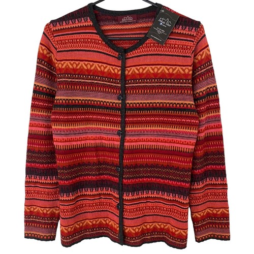 Supreme Abstract Stripe Cardigan Plum XL Purple Red Tribal