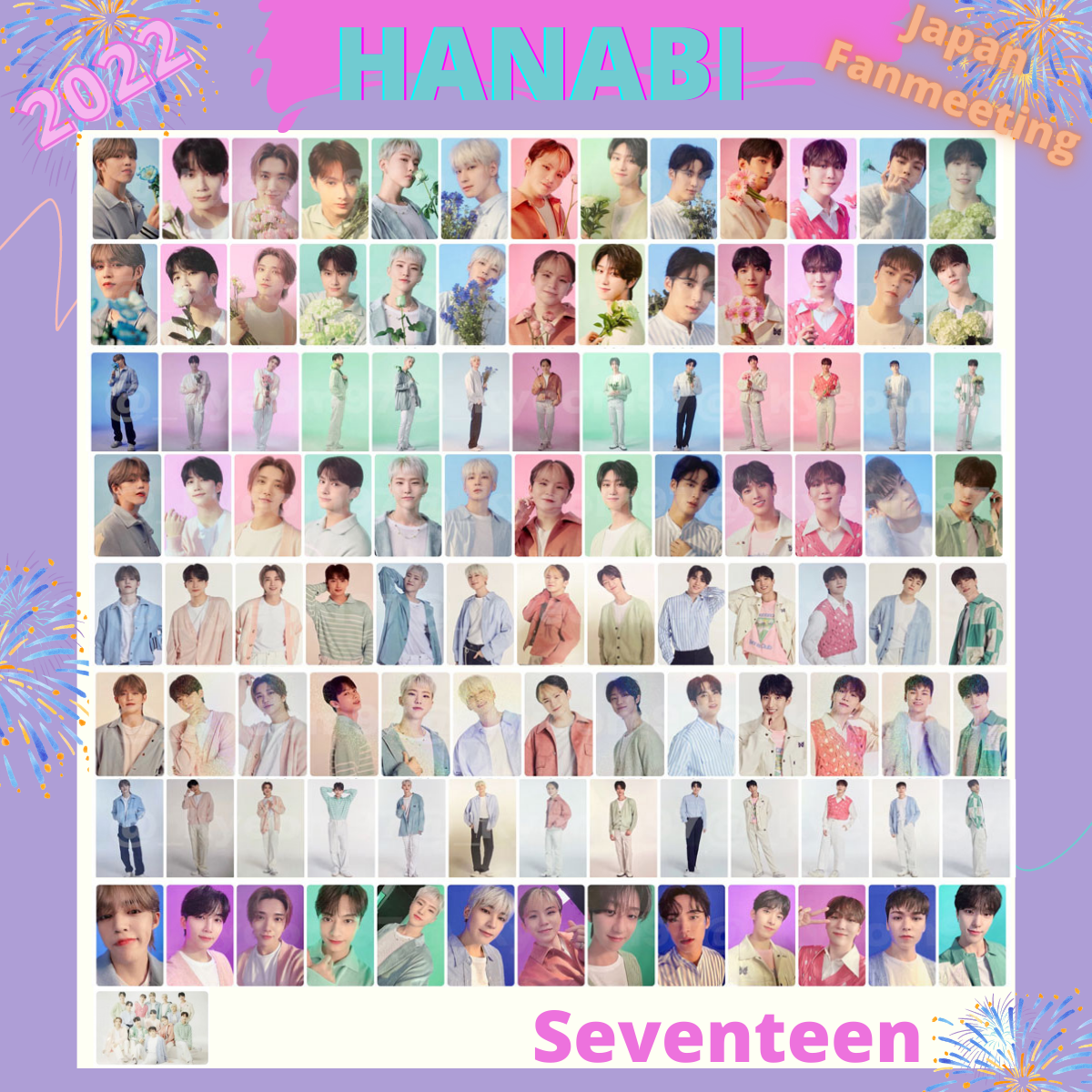 SEVENTEEN Photo card HANABI 2022 JAPAN FAN MEETING Official SEVENTEEN Photo card HANABI 2022 JAPAN FAN MEETING Official