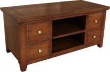 Mahogany TV Unit | Solid Mahogany Straight TV Stand New York Range NEW CBN060