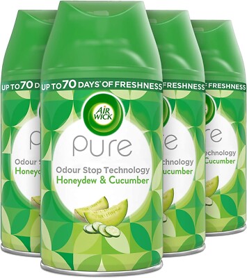 4x Air Wick Pure Honeydew & Cucumber Freshmatic Nachfüller, (4x250ml)