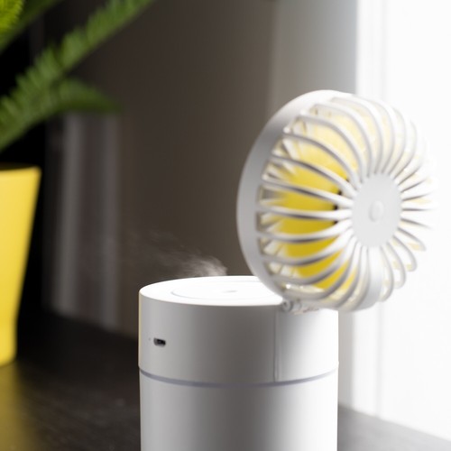 Portable Mini USB Ultrasonic Mist Humidifier With Air Circulator Fan 2 in 1 - Picture 25 of 27