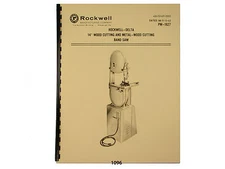 Delta Rockwell 14" Band Saw Wood & Metal Operating &  Parts List  Manual *1096