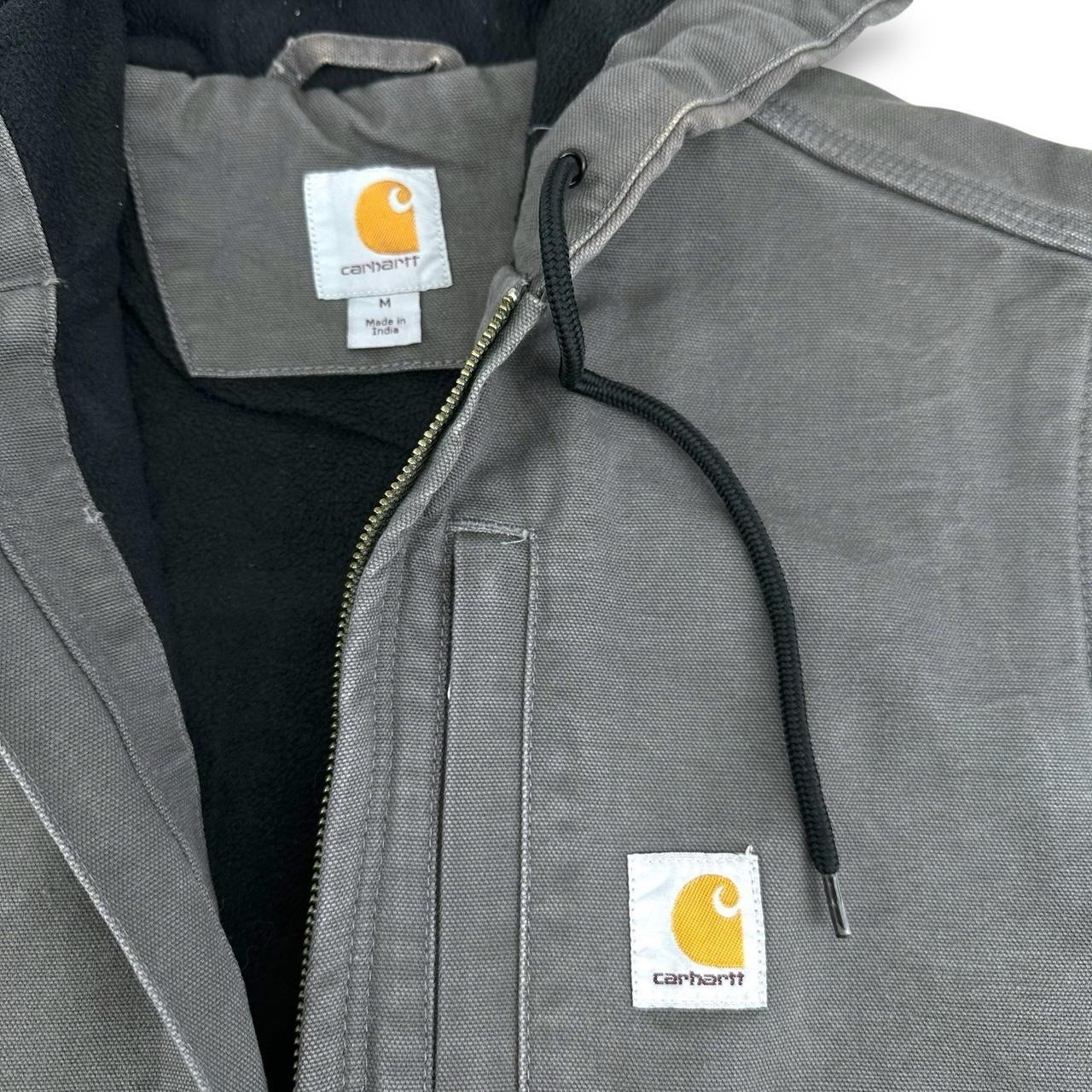 Vintage Carhartt 103837 GVL Hooded Utility Work Vest Gilet, Grey, Medium (CB828) image 7
