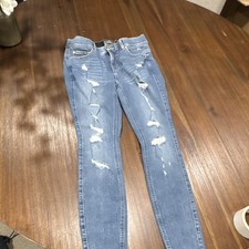 Torrid Women s Skinny High Rise Medium Wash Blue Distressed Stretch Jeans 10S