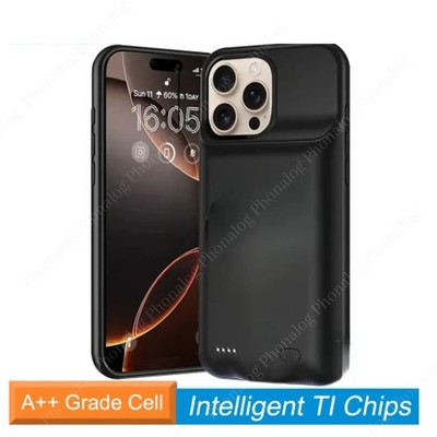 Smart Battery Charger Case Power Bank Cover For iPhone 15 16 14 13 12 11 XR 8 7
