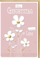 Geburtstag - GlüCkwunschkarte Im Format 11,5 X 17 Cm Mit Umschlag - Drei Blumen