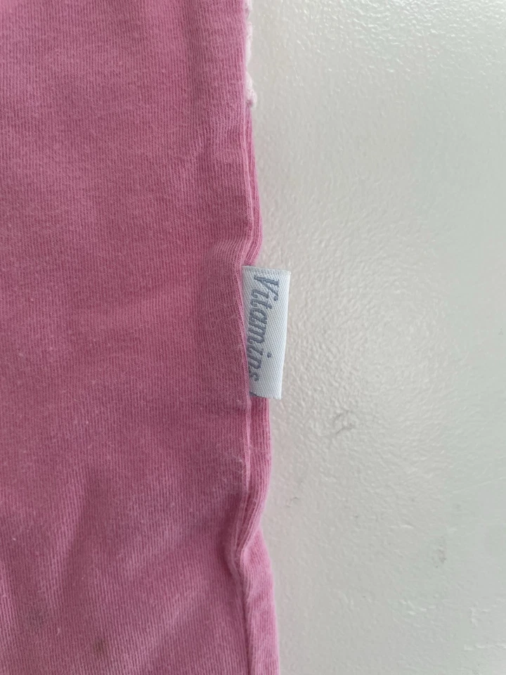 Vitaminas Bebés Niñas Volantes Espalda 100% Algodón Cintura Elástica Pull On Pantalones Rosa 3M Foto 3 de 4