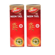 2 x Dabur Neem Oil 50MLx2 For Skin Acne Vulgaris  Boils on Skin Free shipping