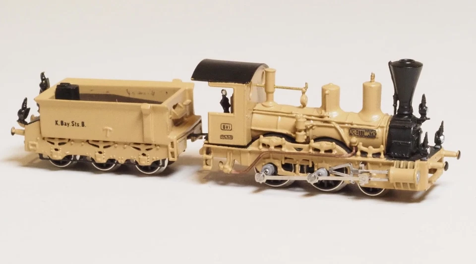 Z-scale BRASS RAILEX K.Bay.Sts.B. Kreitmayr Royal Bavarian B VI Beige Unpowered - Image 2 of 4