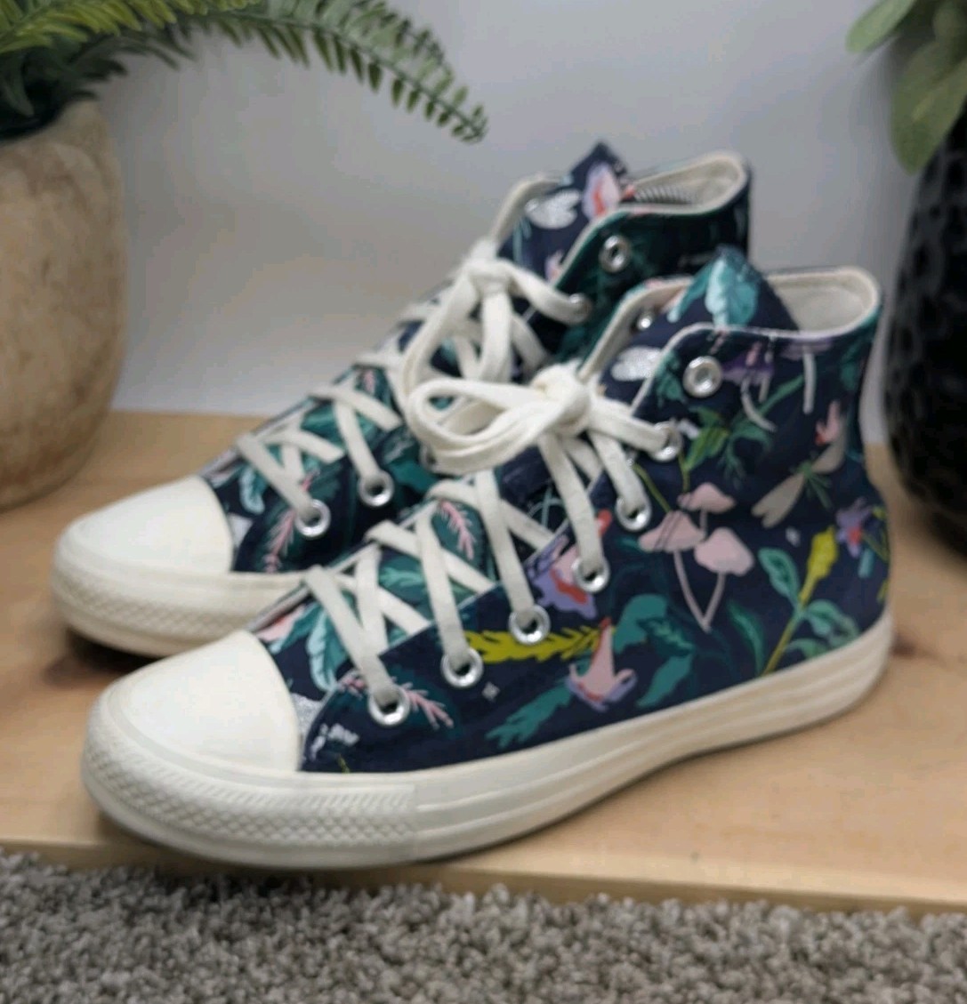 Converse CTAS High Mushroom And Flowers Women's Size 7 Shoes  Casual Comfort