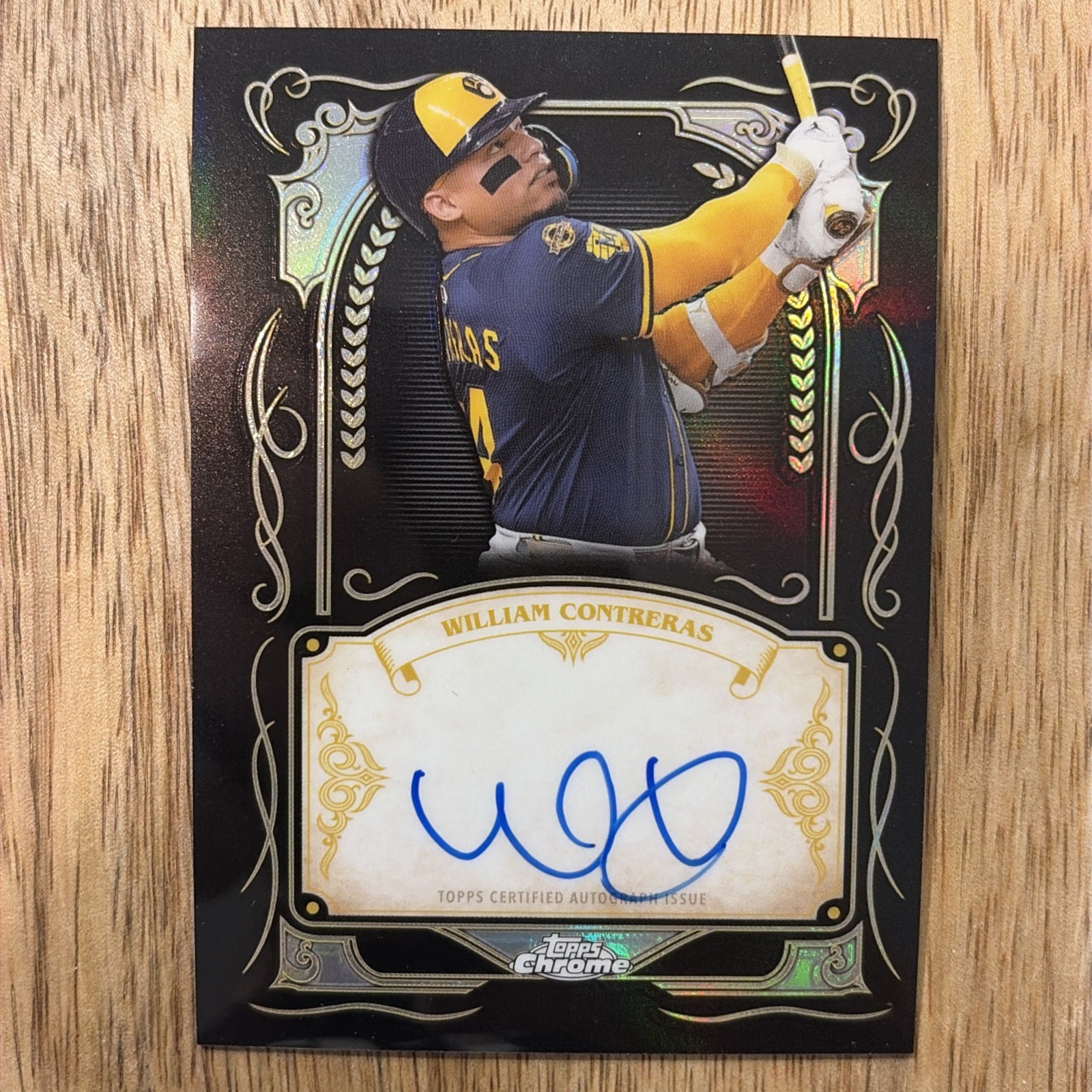 Topps chrome 2026 William Contreras Brewers Ink Strokes Auto IS-WC