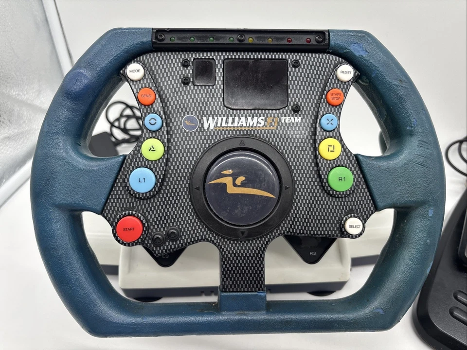 Joytech Williams F1 Team Racing Steering Wheel Force Feedback JS-507 PS2 Tested - Image 2 of 4