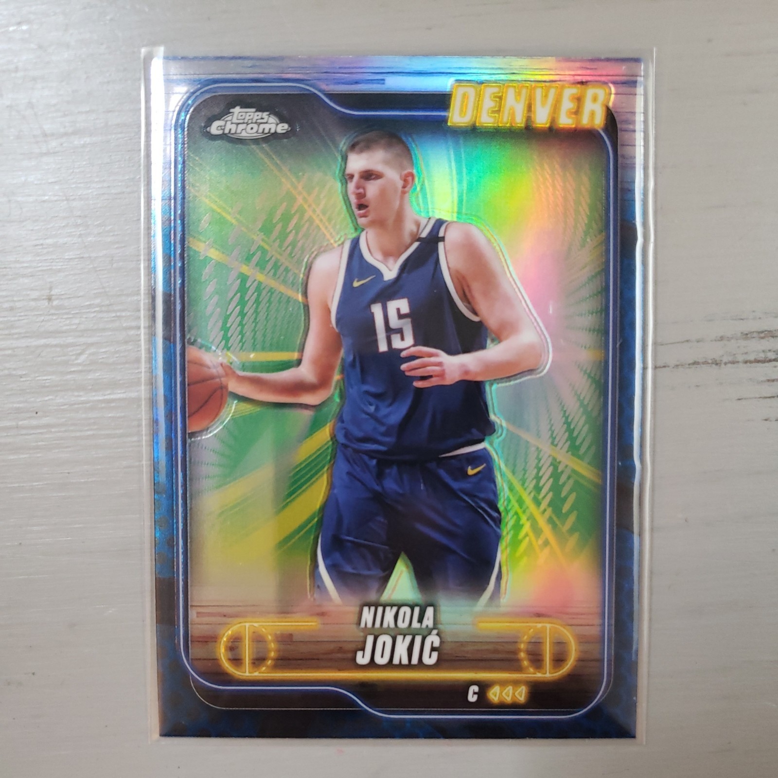 Nikola Jokic #50 Basketball Cards 2024 Topps Chrome trading card — raw and PSA graded price guide