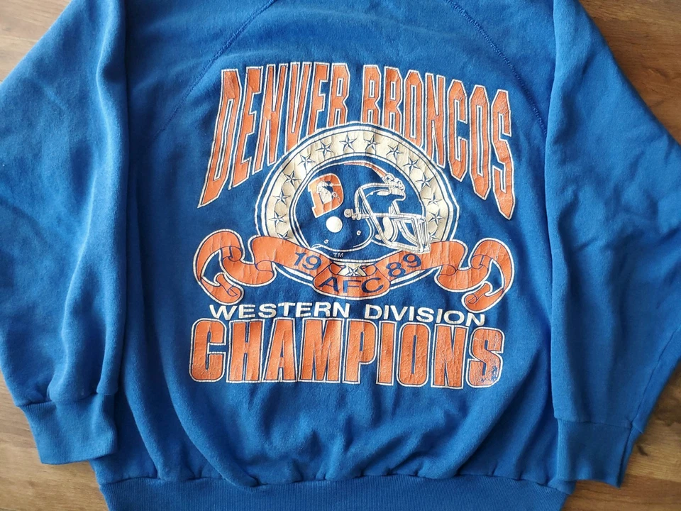 Sudadera grande vintage de los Denver Broncos 1989 campeón de la AFC Super Bowl Foto 2 de 4