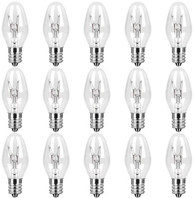 COLWATT 15-Pack Night Light Bulbs 4 Watt, 120V E12 C7 Small Bulb for... 
