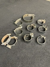 Harley Davidson Exhaust Muffler Clamps Lot Shovelhead Ironhead AMF XL FLH