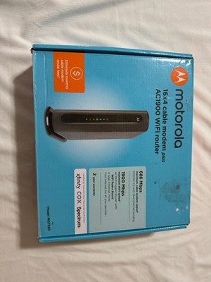 Motorola MG7550 16x4 DOCSIS 3.0 Cable Modem Plus AC1900 WiFi Router - Used