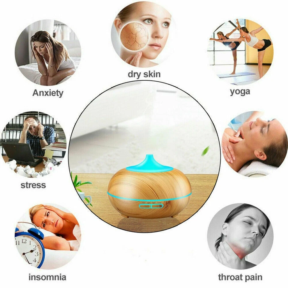 LED Ultraschall Luftbefeuchter Aroma Diffuser Aromatherapie Duftlampe 7 Farben - Bild 2 von 4