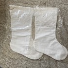 Battenburg Lace Christmas Stockings/2/white/new in sealed Bags/13.5” Lx8.5”W — photo 2