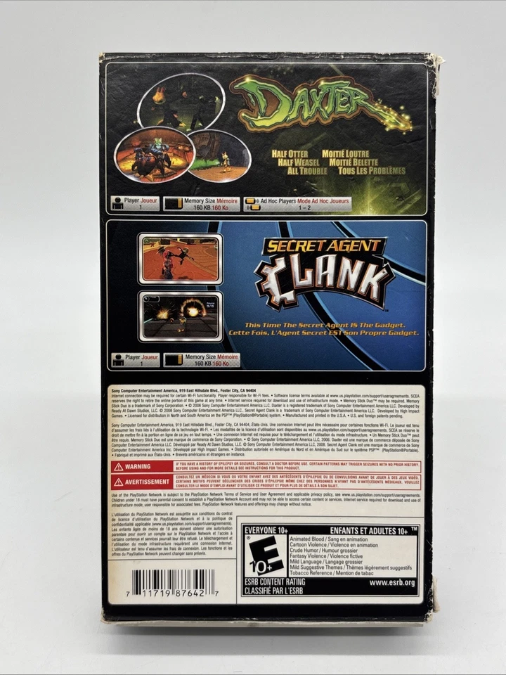 Secret Agent Clank & Daxter - Dual Pack (Sony PSP) Complete CIB w/ Manuals - Image 2 of 4