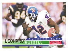 1995 SkyBox Impact NFL Football Denver Broncos Leonard Russell