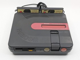 Sharp Twin Famicom AN-500B Black/Red | New Belt | Fully Tested 5 Games