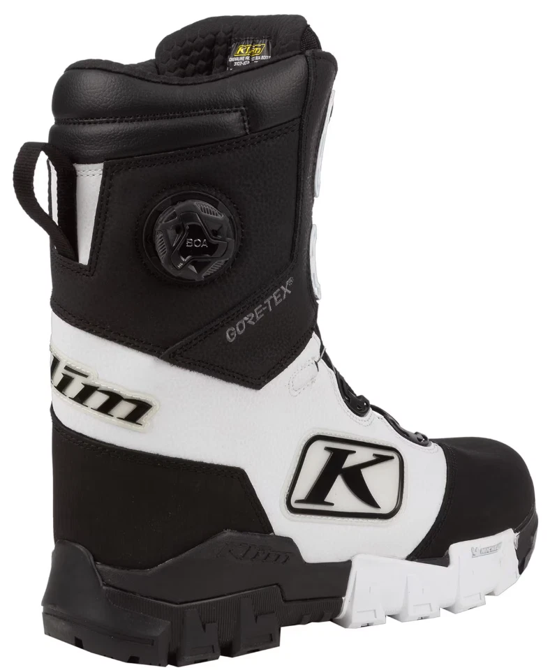 KLIM "ADRENALINE PRO S GTX" DUAL BOA SNOWMOBILE BOOTS BLACK/WHITE MEN'S U.S. 12 - Image 4 of 4
