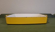Vintage Dansk Kobenstyle Yellow Enamel Baking Pan Lasagna Casserole Large 14"