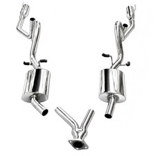 Catback Exhaust System W Dual Tips For 99-04 Ford Mustang 3.8l V6