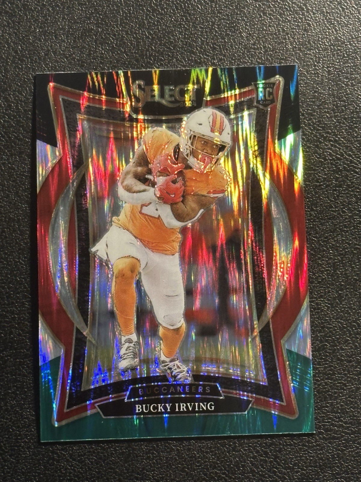 2024 Panini Select - Concourse - Black/Green Shock Prizm - #4 Bucky Irving (RC)