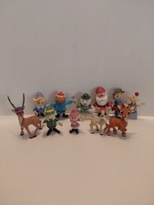 VTG RUDOLPH the RED NOSED REINDEER Misfit Toys Playing Mantis PVC FIGURE LOT/11