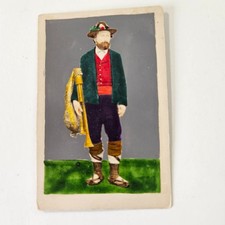 1870s Italian Man W Unique Dbl Horn Trumpet Hand Colored CDV Occupational Photo