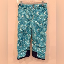 Columbia Girls Omni-Heat Waterproof Snow Ski Pants Blue Floral Print Size S