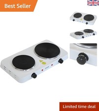 Versatile 2.5Kw Electric Double Burner - Non-Slip, Perfect for Cooking Anywhere