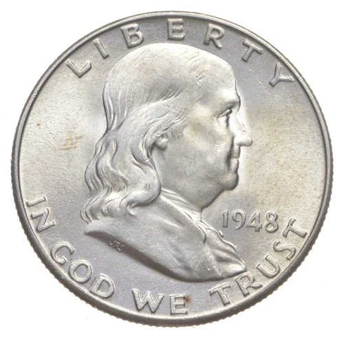 Choice Unc 1948 D Franklin Half Dollar Gem BU From Original Roll *1959