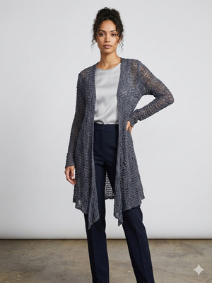 Damen Handarbeit Boho Häkel Strick Cardigan Longline Jacke kostenlose Größe UK 8-20