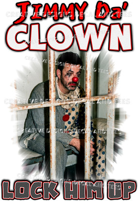Jimmy Kimmel Da' Clown Lock Him Up & Put in Jail Behind Bars Anti American Tee's