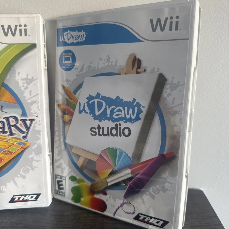 Tableta de dibujo Nintendo Wii con U-draw Studio y juegos de piccionario probados Foto 4 de 4