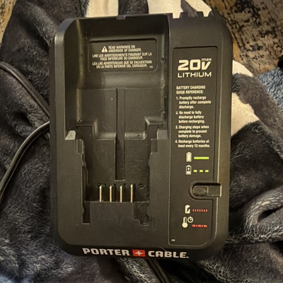 #ad PORTER CABLE PCC691L 20V MAX Lithium Ion Battery Charger 1 Battery $10.00