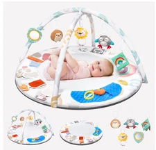 Baby Play Gym & Activity Mat for Brain Development (0-12Mo) | 5-Sensory Zones