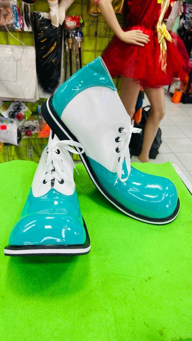 Mexican Professional Blue Teal Clown Shoes Zapato Para Payaso Made In Mexico