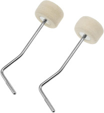 Curved Kick Drum Beater, 2Pcs Bass Drum Beater with 6.25Mm Shank, Felt Pedal Bea